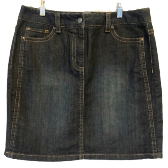 Ann Taylor Dresses & Skirts - Ann Taylor Dark Wash Denim Skirt - 10P